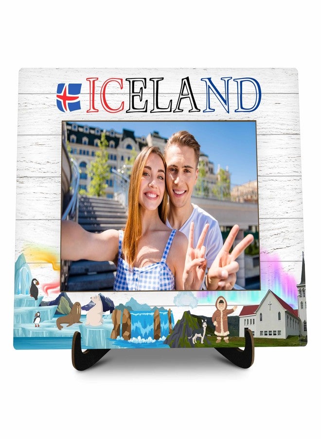 KFNER Iceland Picture Frame, Travel Photo Frame Gifts for Women Men Friends Couples Family, Iceland Souvenirs for Wedding Engaged Honeymoon, Vacation Picture Frames Favors -40 - Image 1